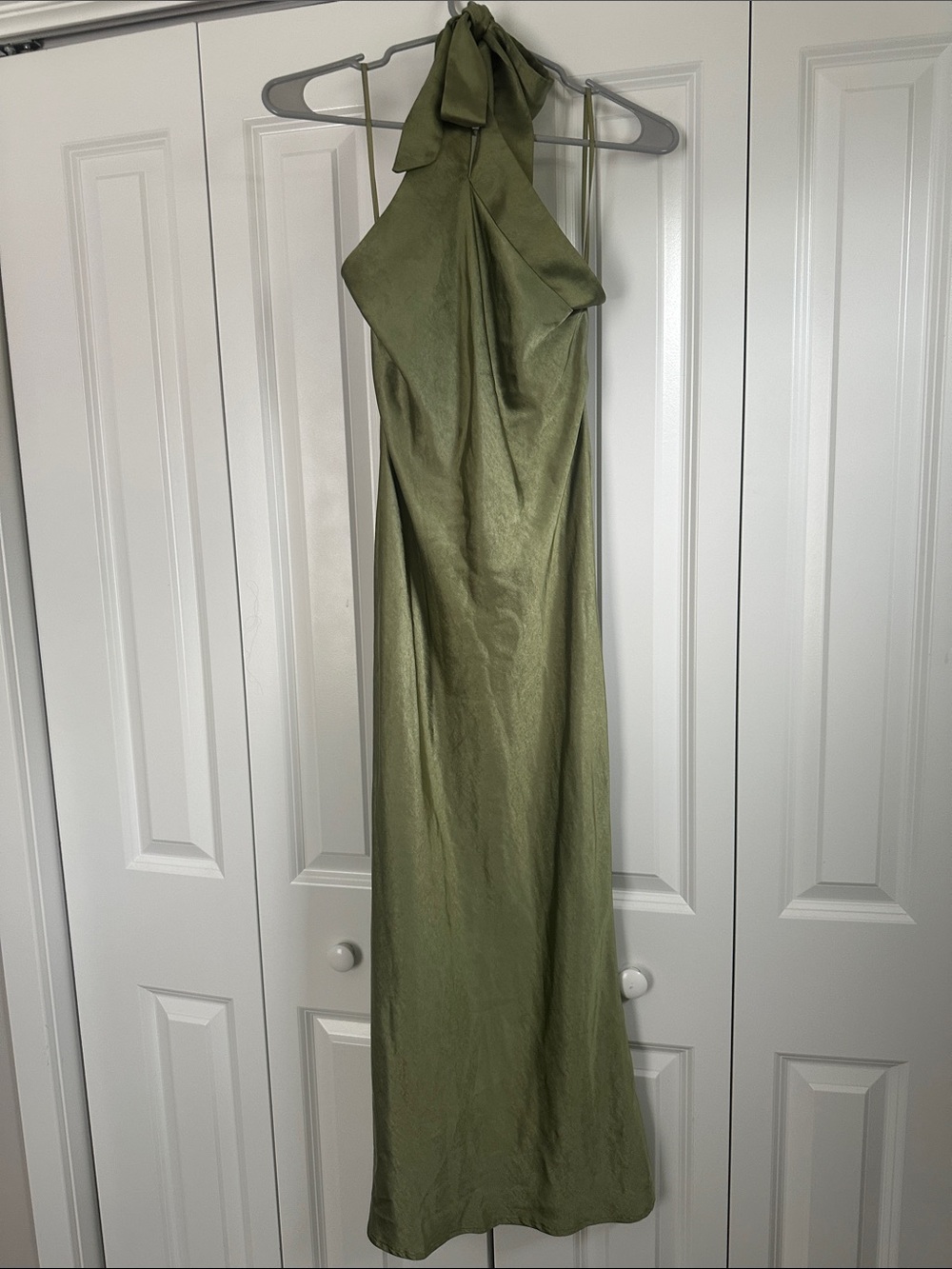 Petal & Pup Olive Halter Maxi Dress